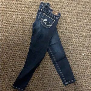 EXPRESS blue skinny jeans size 4